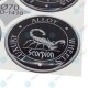 YOU.S Nabenkappen Silikon Aufkleber 70,0 mm - Scorpion Emblem schwarz silber