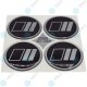 YOU.S Nabenkappen Silikon Aufkleber 56,0 mm - schwarz silber selbstklebend