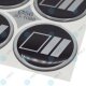 YOU.S Nabenkappen Silikon Aufkleber 56,0 mm - schwarz silber selbstklebend