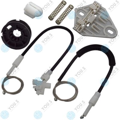 für RENAULT MEGANE I Fensterheber Reparatursatz Seilzug - SET - Hinten Links + Rechts