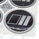 YOU.S Nabenkappen Silikon Aufkleber 70,0 mm - schwarz silber selbstklebend