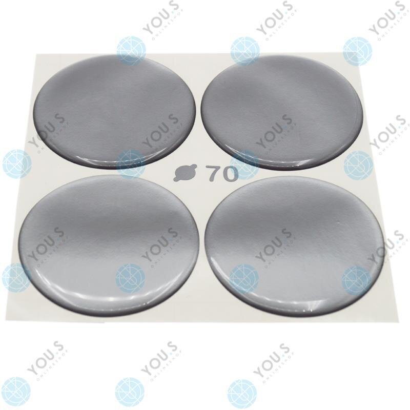 YOU.S Nabenkappen Silikon Aufkleber 70,0 mm - silber selbstklebend