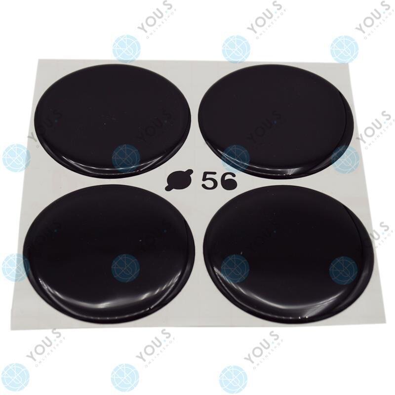 YOU.S Nabenkappen Silikon Aufkleber 56,0 mm - schwarz selbstklebend