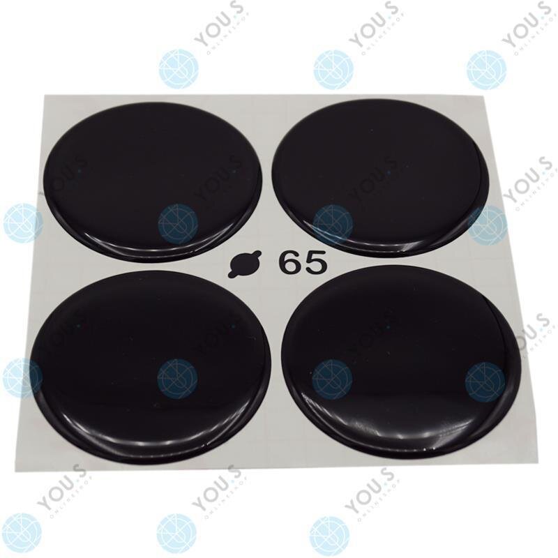 YOU.S Nabenkappen Silikon Aufkleber 65,0 mm - schwarz selbstklebend