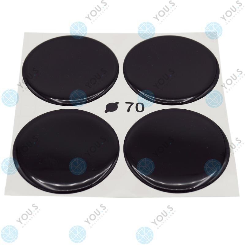 YOU.S Nabenkappen Silikon Aufkleber 70,0 mm - schwarz selbstklebend