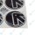 YOU.S Nabenkappen Silikon Aufkleber 64,0 mm - silber schwarz Pfeil Logo selbstklebend