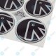 YOU.S Nabenkappen Silikon Aufkleber 65,0 mm - schwarz silber Pfeil Logo selbstklebend