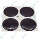 YOU.S Nabenkappen Silikon Aufkleber 57,0 mm - schwarz Carbon Look selbstklebend