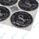YOU.S Nabenkappen Silikon Aufkleber 58,0 mm - schwarz silber Skorpion Emblem selbstklebend