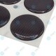 YOU.S Nabenkappen Silikon Aufkleber 58,0 mm - schwarz Carbon Look selbstklebend