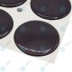 YOU.S Nabenkappen Silikon Aufkleber 64,0 mm - schwarz Carbon Look selbstklebend