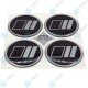 YOU.S Nabenkappen Silikon Aufkleber 58,0 mm - schwarz silber Emblem selbstklebend