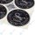YOU.S Nabenkappen Silikon Aufkleber 56,0 mm - schwarz silber Skorpion Logo selbstklebend