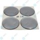 YOU.S Nabenkappen Silikon Aufkleber 58,0 mm - silber selbstklebend