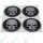 YOU.S Nabenkappen Silikon Aufkleber 60,0 mm - schwarz silber Totenkopf Logo selbstklebend