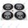 YOU.S Nabenkappen Silikon Aufkleber 64,0 mm - schwarz silber Totenkopf Logo selbstklebend
