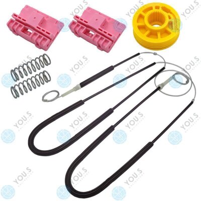 für AUDI A3 (8L) 2/3 Türer Fensterheber Reparatursatz Seilzug - SET - Vorne Links + Rechts