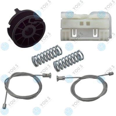 für RENAULT CLIO III (BR0/1, CR0/1) Fensterheber Reparatursatz Seilzug - Hinten Links + Rechts
