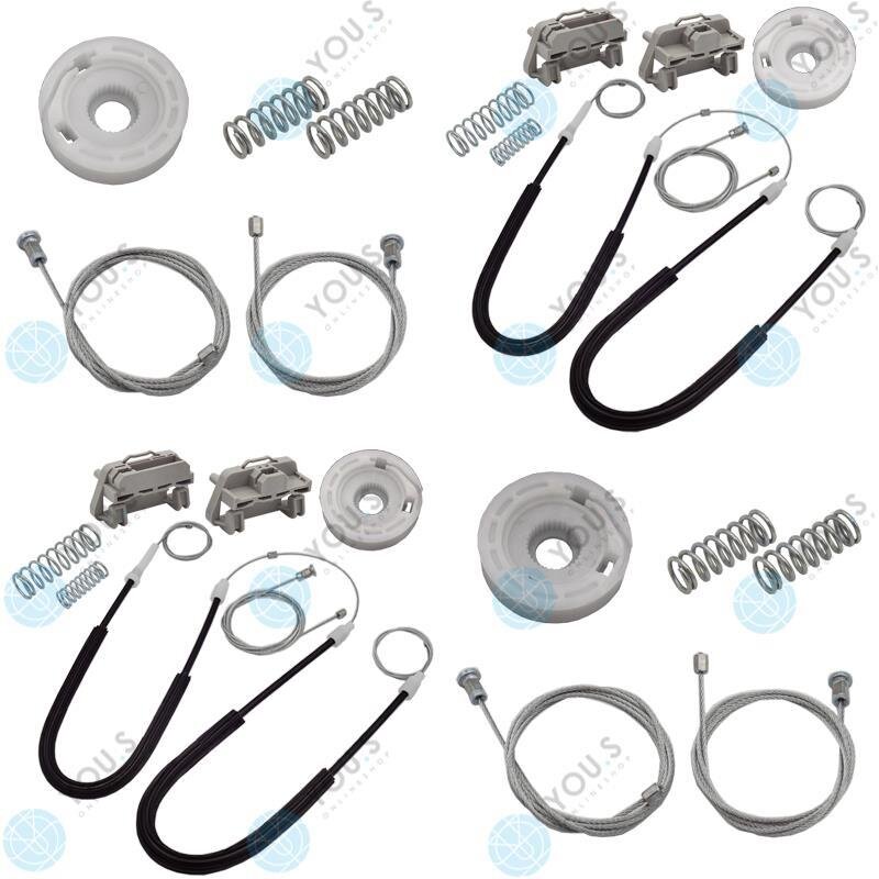 kompatibel mit FORD FOCUS 1998-2005 Fensterheber Reparatursatz Seilzug - SET - VORNE + HINTEN