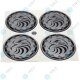YOU.S Nabenkappen Silikon Aufkleber 65,0 mm - schwarz silber Adler Logo selbstklebend