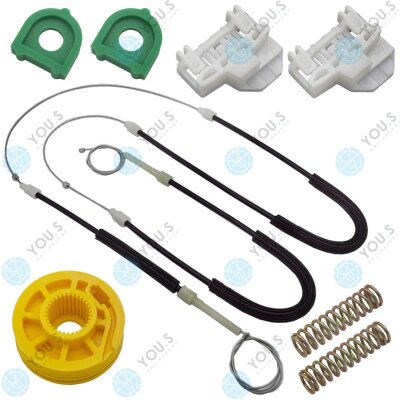 für AUDI A4 (B5) Fensterheber Reparatursatz Seilzug - SET - Vorne Links + Rechts