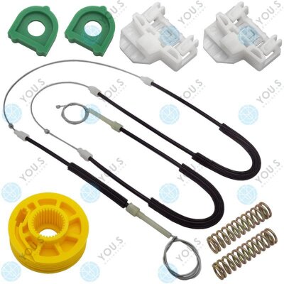 für AUDI A4 (B5) Fensterheber Reparatursatz Seilzug - SET - Vorne Links + Rechts