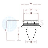 10 x YOU.S Original Türverkleidung Befestigungs Clips kompatibel mit SEAT kompatibel mit VW