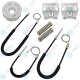 für Peugeot 607 Fensterheber Reparatursatz Seilzug - SET - Vorne Links + Rechts