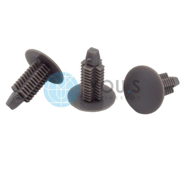 100 x YOU.S Original Universal Abdeckung Befestigungs Clips in Grau