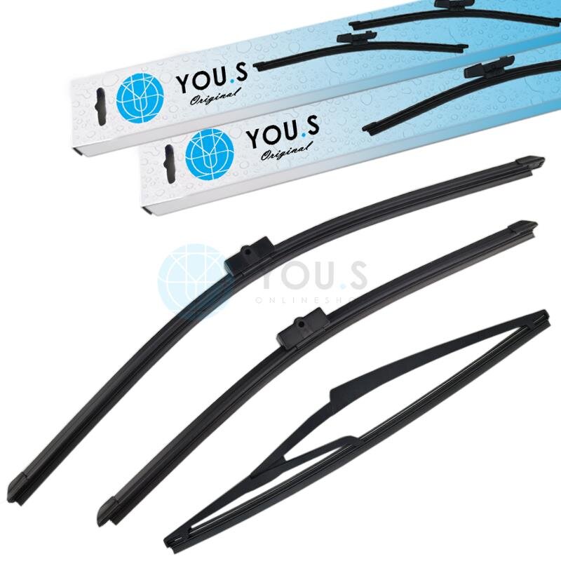 YOU.S SCHEIBENWISCHER SET VORNE + HINTEN kompatibel mit MERCEDES GLK-KLASSE (X204)