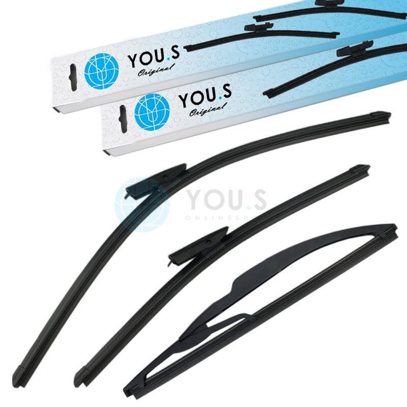 YOU.S Original SCHEIBENWISCHER SET VORNE + HINTEN kompatibel mit RENAULT MEGANE II Grandtour (KM0/1)