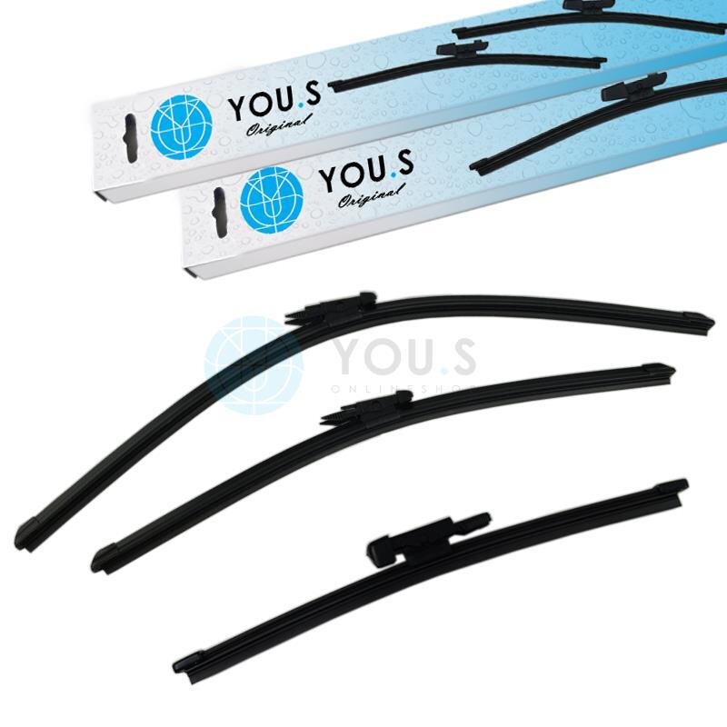 YOU.S Original SCHEIBENWISCHER SET VORNE + HINTEN kompatibel mit MERCEDES A-KLASSE (W176)