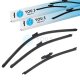 YOU.S Original SCHEIBENWISCHER SET VORNE + HINTEN kompatibel mit VW SCIROCCO (137, 138)
