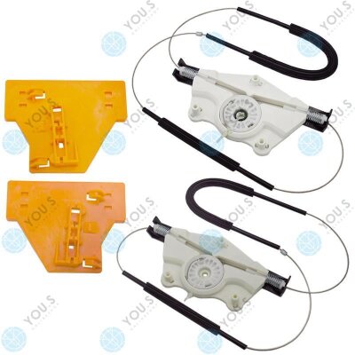 für AUDI A4 (B6) (B7) SEAT EXEO (3R) Fensterheber Reparatursatz Seilzug - SET - Hinten Links + Rechts