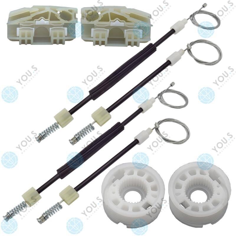 YOU.S Fensterheber Reparatursatz Seilzug - SET Hinten Links + Rechts kompatibel mit SEAT LEON (1P1)