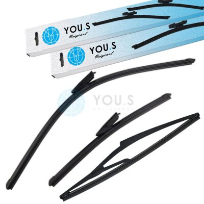 YOU.S SCHEIBENWISCHER SET VORNE + HINTEN kompatibel mit...