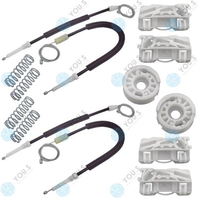 für Peugeot 607 Fensterheber Reparatursatz Seilzug - SET Hinten Links + Rechts