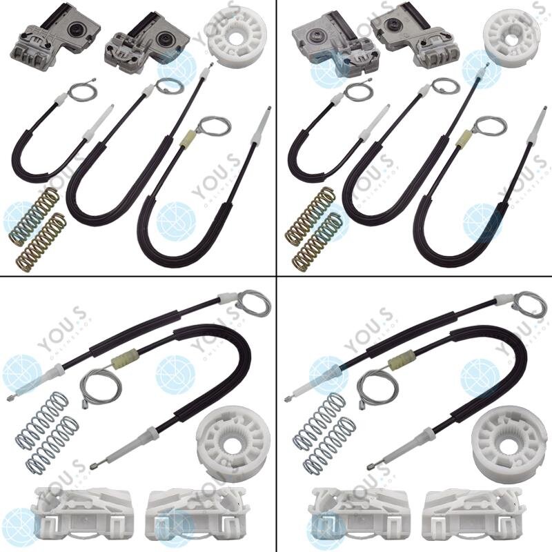 für Peugeot 607 Fensterheber Reparatursatz Seilzug - SET VORNE + HINTEN