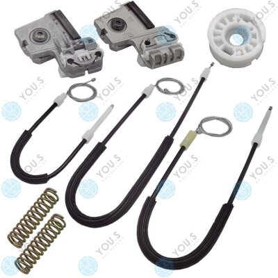 für Peugeot 607 Fensterheber Reparatursatz Seilzug - SET VORNE + HINTEN