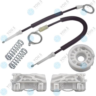 für Peugeot 607 Fensterheber Reparatursatz Seilzug - SET VORNE + HINTEN