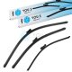 YOU.S SCHEIBENWISCHER SET VORNE + HINTEN kompatibel mit AUDI Q3 (8UB, 8UG)