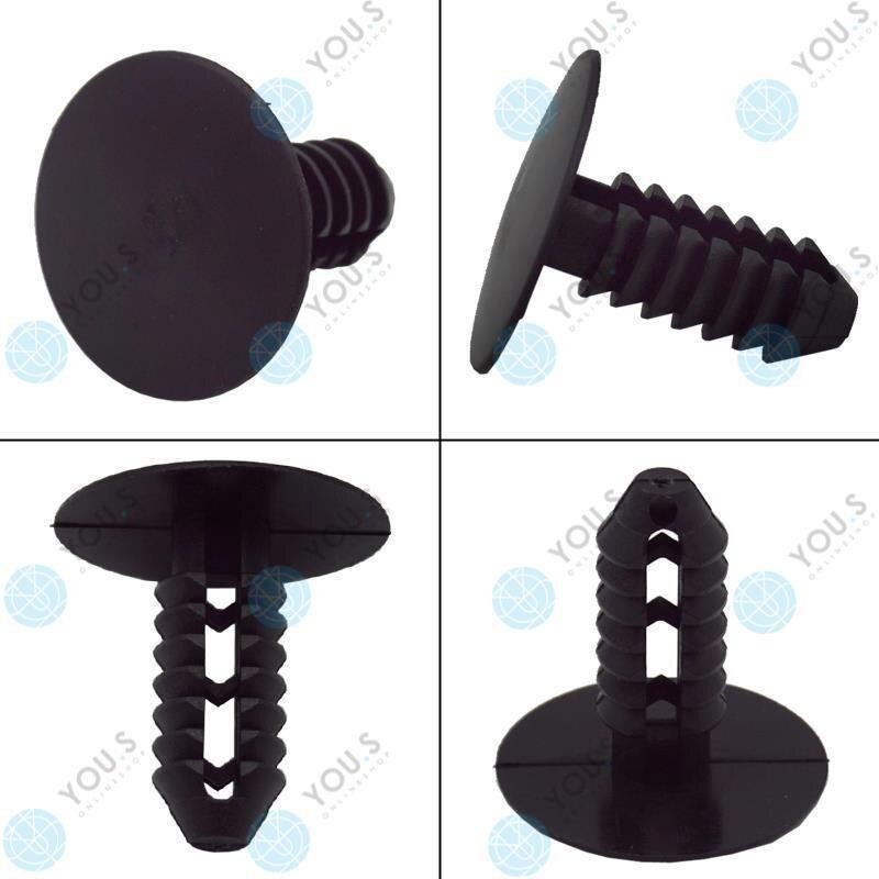 100 x YOU.S Original Universal Innenverkleidung Befestigungs Clips für Fiat Ducato in Schwarz