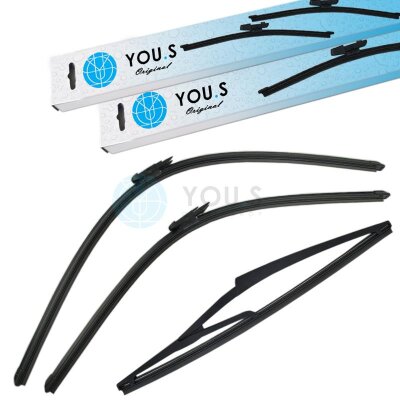 YOU.S SCHEIBENWISCHER SET VORNE + HINTEN kompatibel mit...