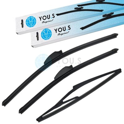YOU.S SCHEIBENWISCHER SET VORNE + HINTEN kompatibel mit...