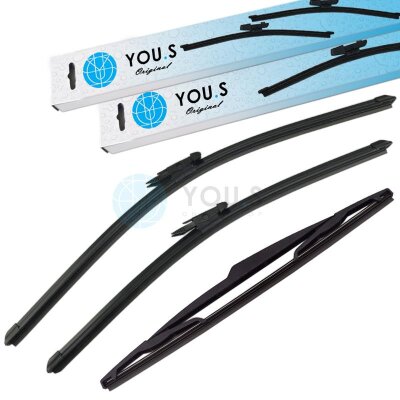 YOU.S SCHEIBENWISCHER SET VORNE + HINTEN kompatibel mit...