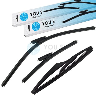 YOU.S SCHEIBENWISCHER SET VORNE + HINTEN kompatibel mit...