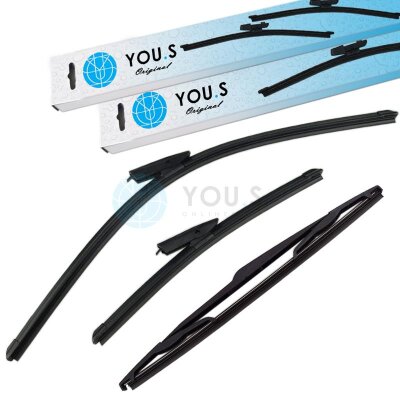 YOU.S SCHEIBENWISCHER SET VORNE + HINTEN kompatibel mit...