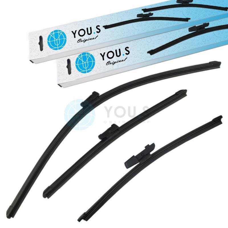 YOU.S SCHEIBENWISCHER SET VORNE + HINTEN kompatibel mit SEAT SKODA VW