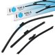 YOU.S SCHEIBENWISCHER SET VORNE + HINTEN kompatibel mit AUDI A1 Sportback / VW POLO Van