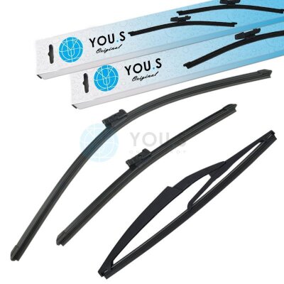 YOU.S SCHEIBENWISCHER SET VORNE + HINTEN kompatibel mit...